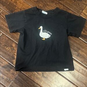 Silly Goose Black Kids T-Shirt